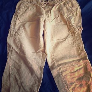Tan Cargo capris